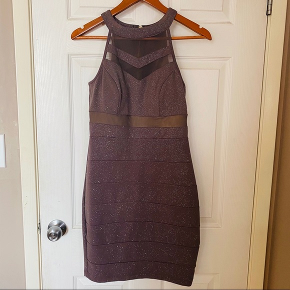 Sparkle Knit Halter Cocktail Dress (Size S) - Picture 4 of 6
